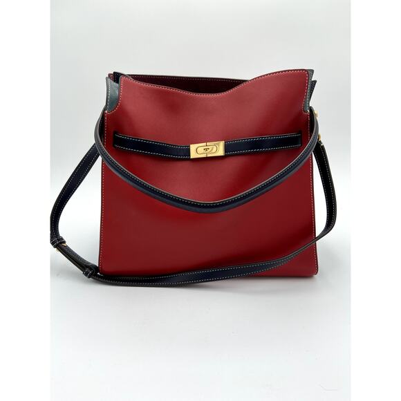 Tory Burch Lee Radziwill Double Bag in Red Apple - Picture 2 of 16